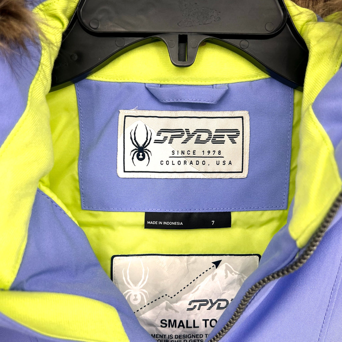 SPYDER Girl's Lola Ski Jacket SIZE 7 Purple Green Insulated Hooded NWT