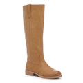 CROWN VINTAGE Womens Feya Knee High Boots Size 6 M EU 36.5 Tan Zip Heeled NWOB