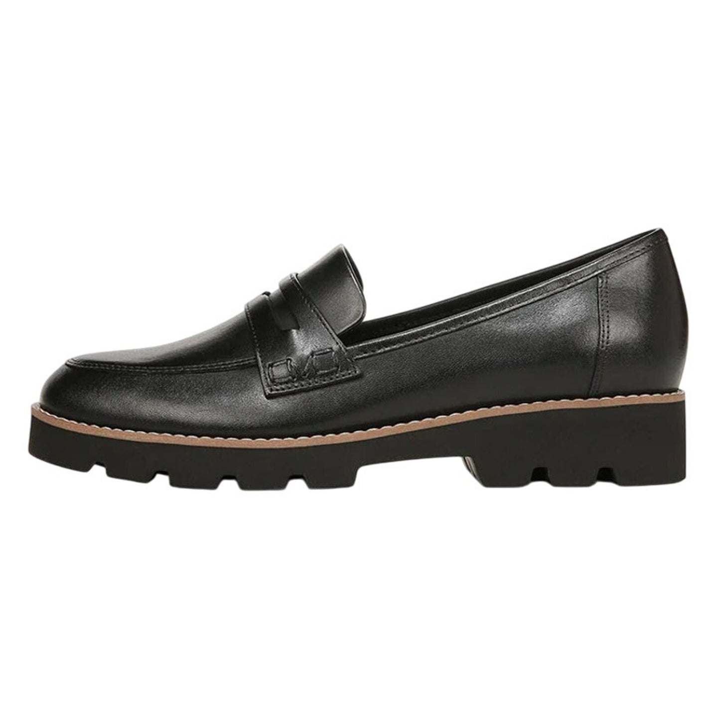 Vionic Womens Cheryl ll Loafers US 7 Wide EU 37 Black Leather NIB