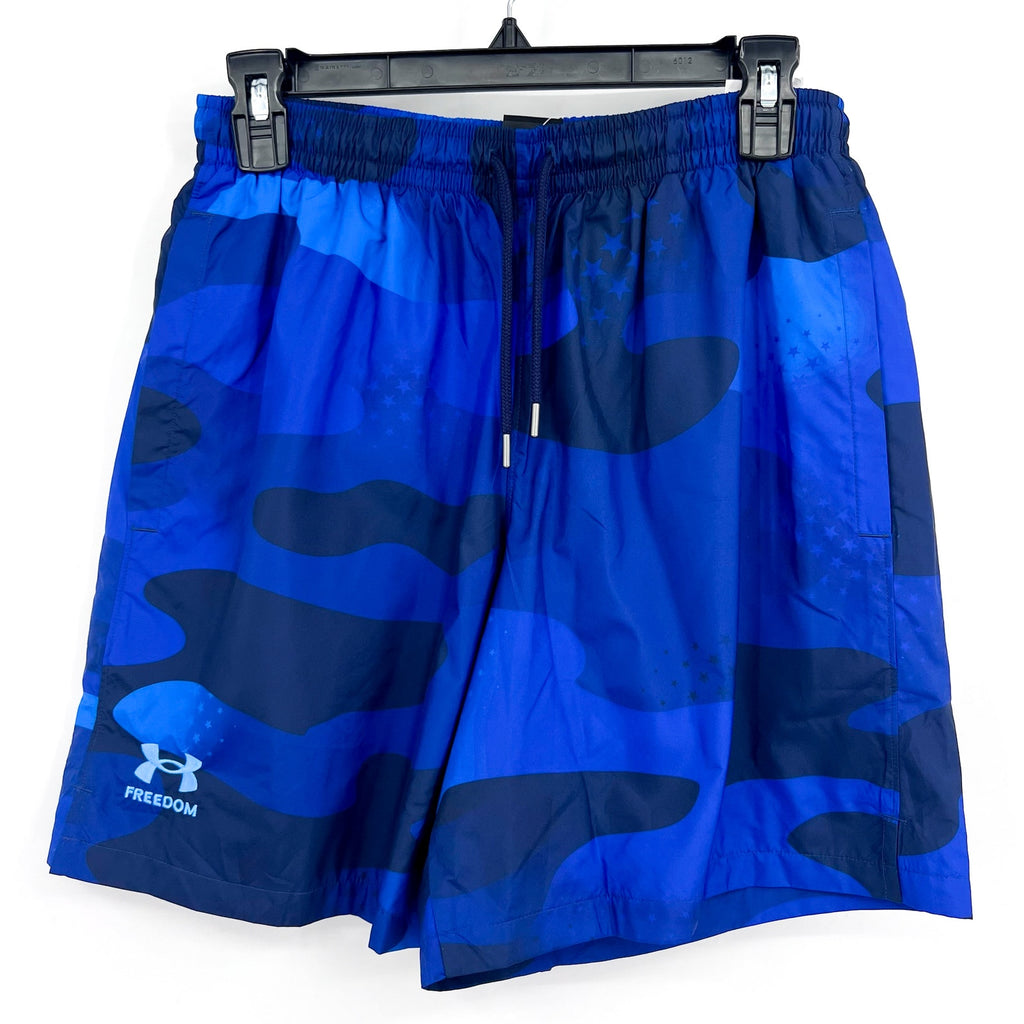 UNDER ARMOUR Men's Freedom 7" Volley Shorts Small Team Royal Blue Camo NWT
