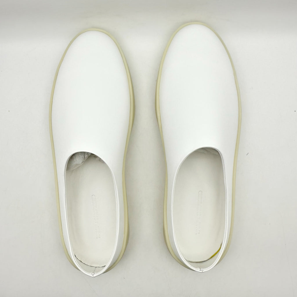 Wolf & Shepherd Cruise Mule Slip On Shoe Mens 5.5 Womens 7 White Leather NIB