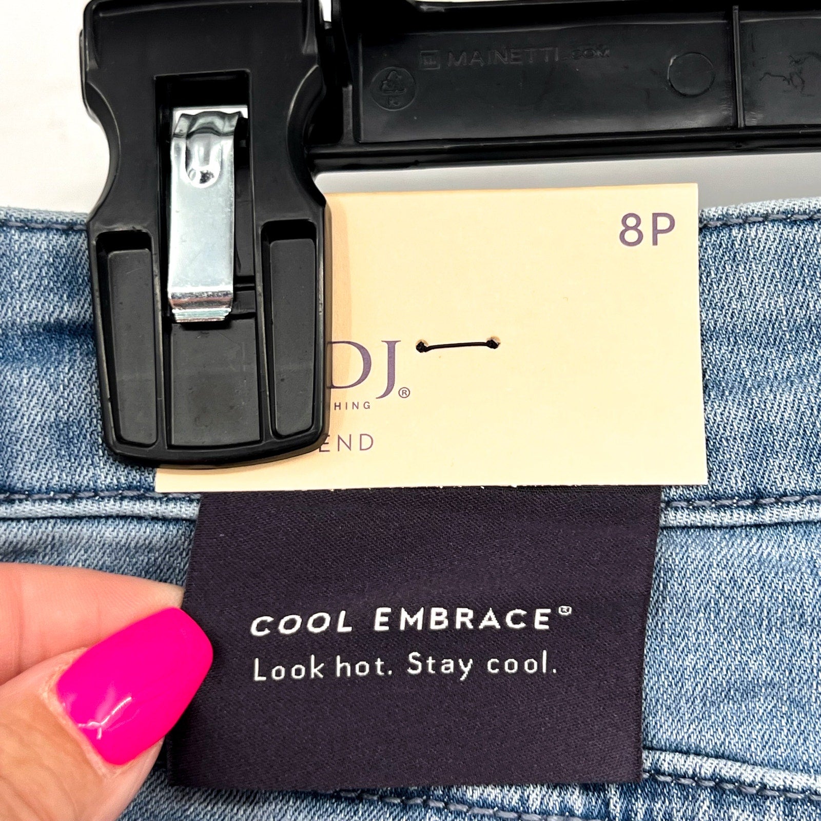 NYDJ Womens Margot Girlfriend Jeans Size 8 PETITE Kingston Blue NWT