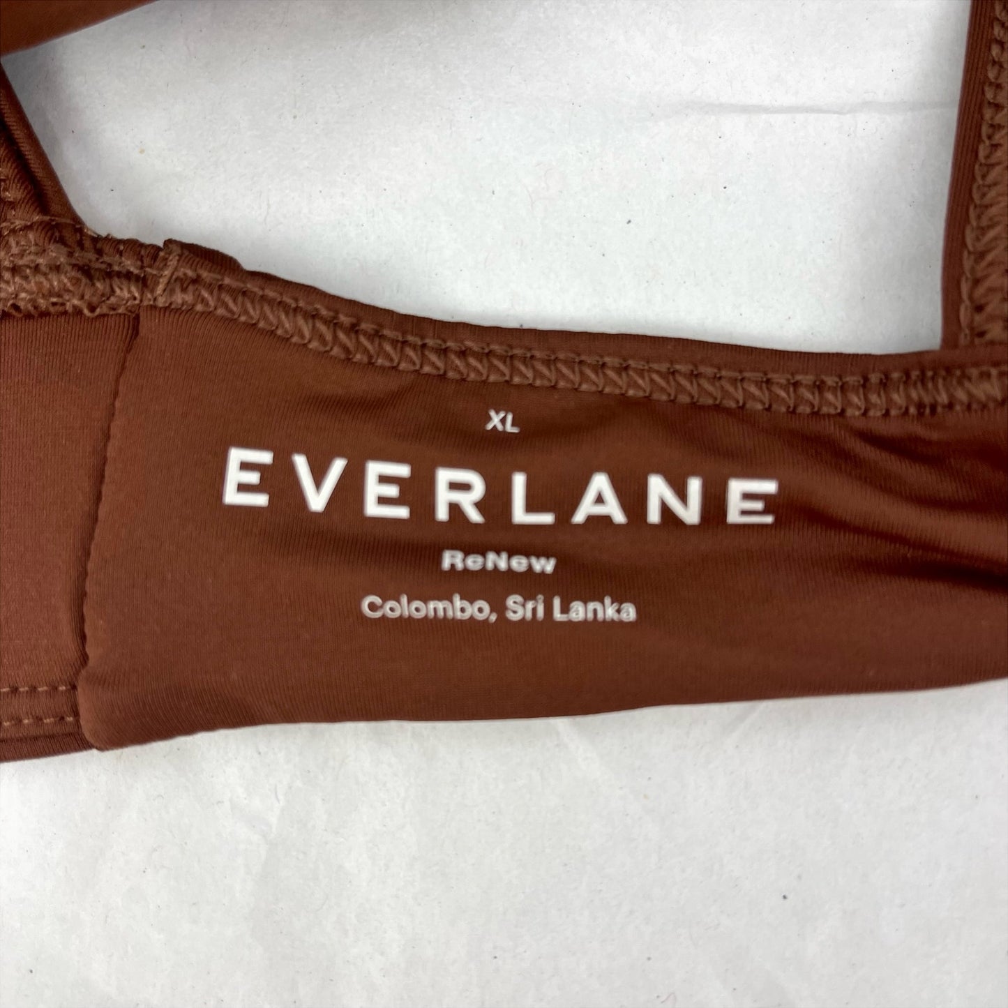 Everlane Womens The Triangle Bikini Top XL Swimwear Brown NWT