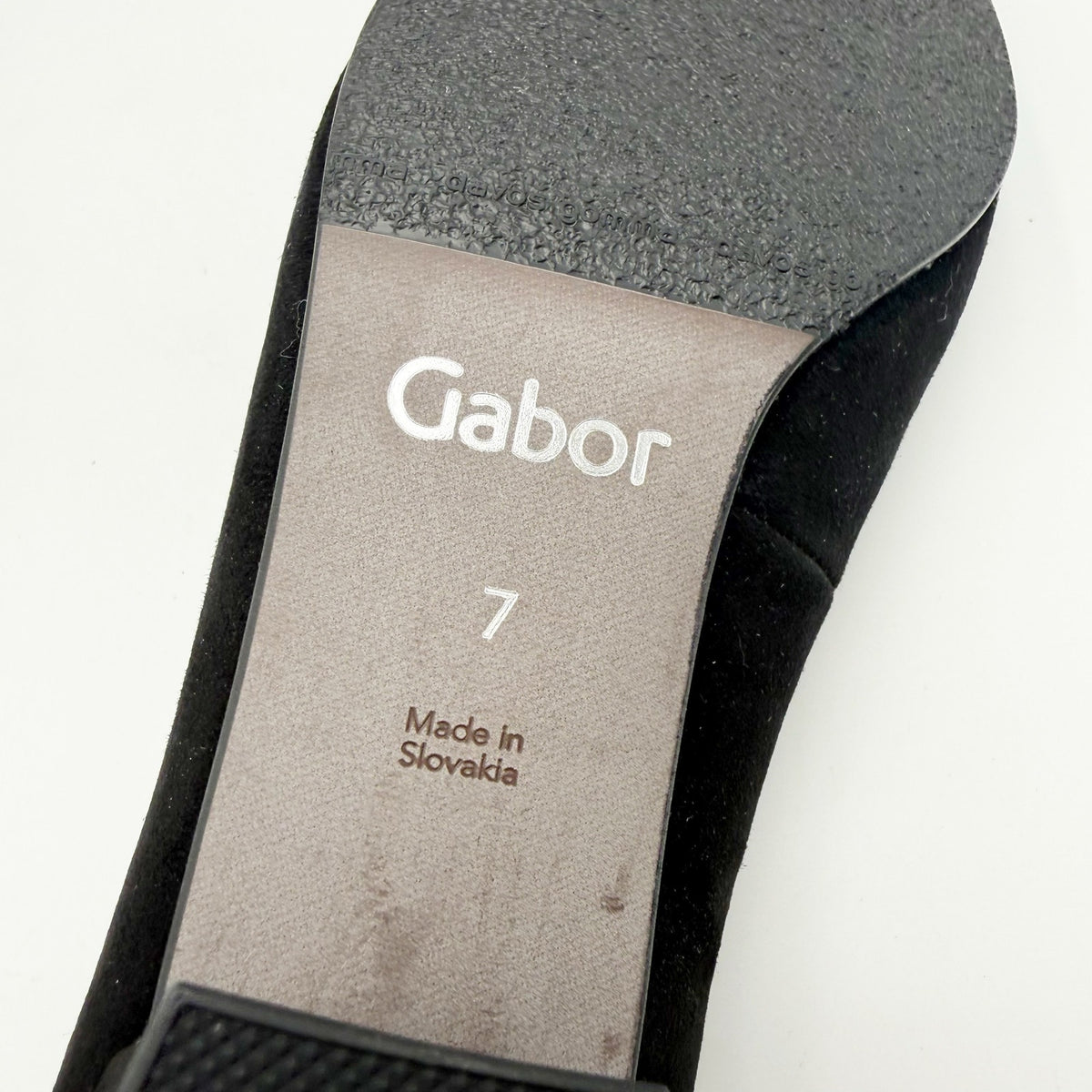 Gabor Womens 32.221 Pumps Size 9.5 Black Suede Scallop Heels NIB