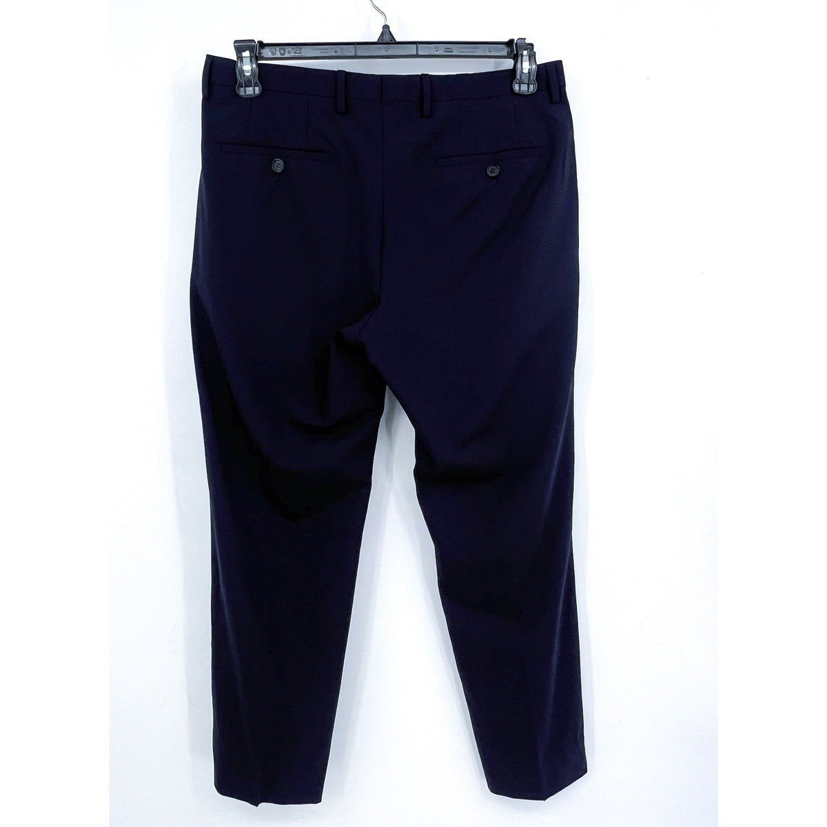 HUGO BOSS MENS Sharp 3 Suit Pants 38x28 Navy Blue Flat Front Slim Fit Dress NWOT