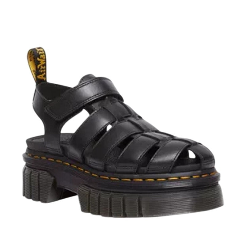 Dr. Martens Womens Ricki Fisherman Platform Sandals EU 38 US 7 Black Leather NIB
