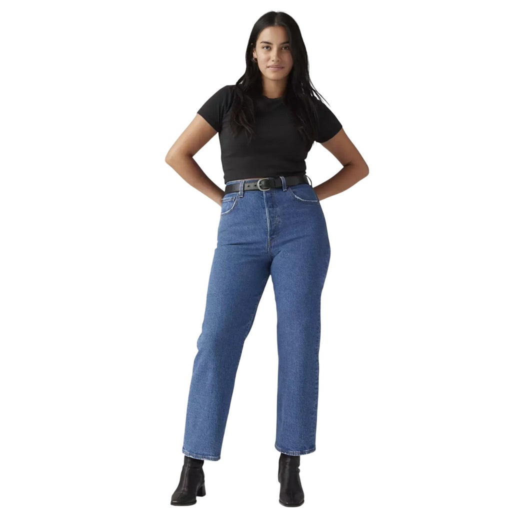 Levi's Womens Ribcage Straight Ankle Jeans 30x29 10 Jazz Pop Blue 72693-0177 NWT