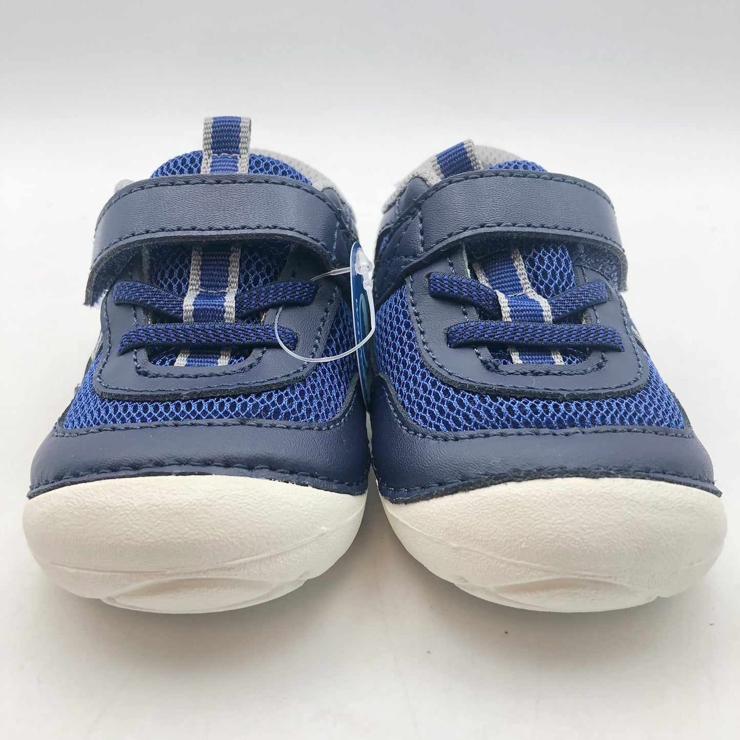 Stride Rite SM Apollo Boys Sneaker Size 3.5 Blue White Kids Shoe NIB