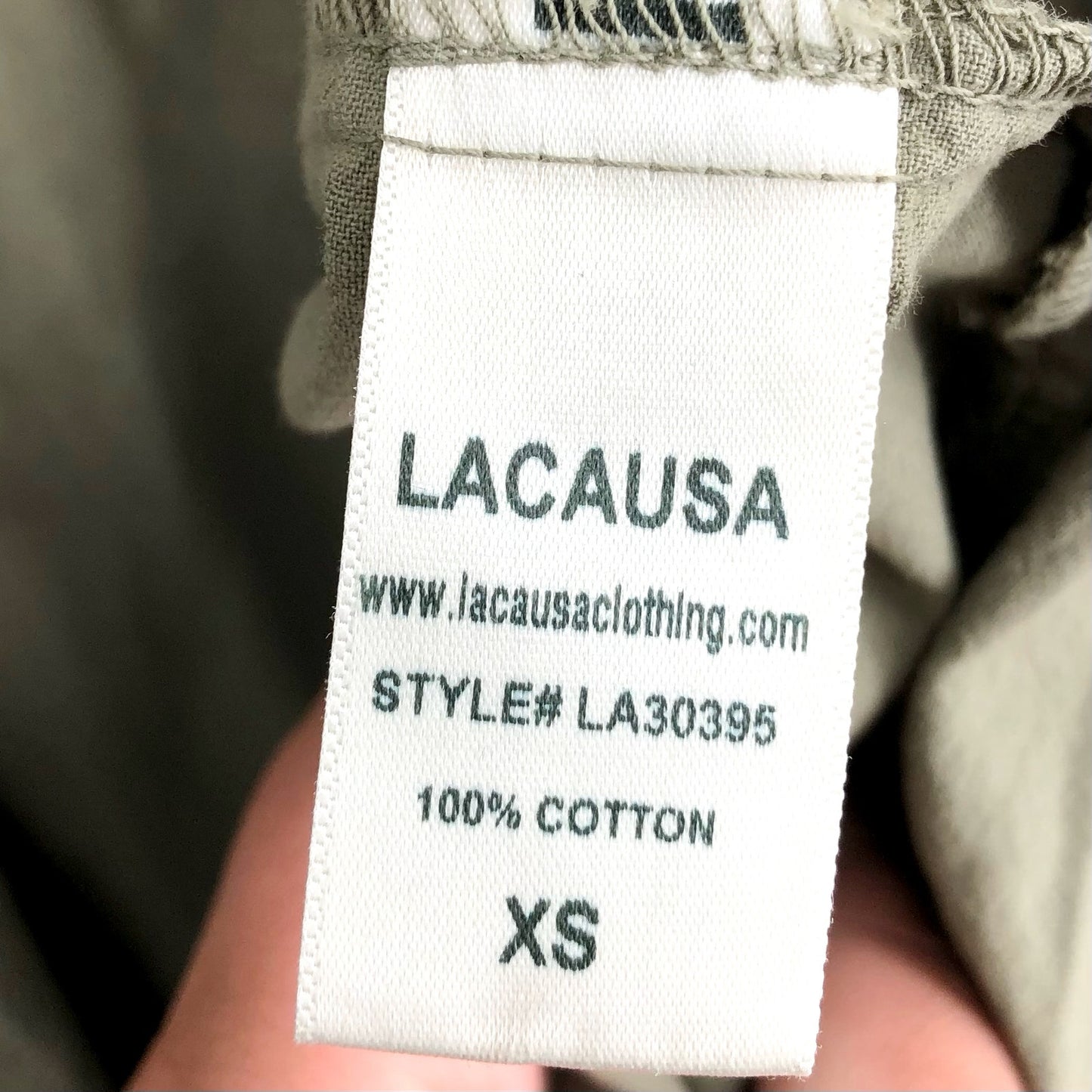 LACAUSA Women's Tate Tiered Midi Dress XS Eucalyptus Green