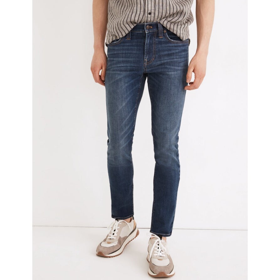 MADEWELL Men's Skinny Jeans 36x34 Blue Leeward Wash COOLMAX Denim MA262 NWT