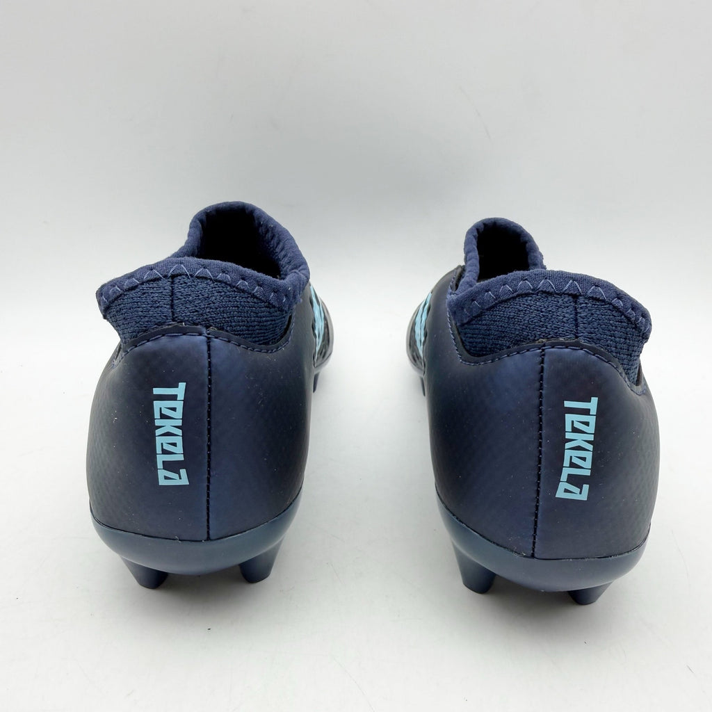 New Balance Kids Tekela Magique FG V4+ Football Cleats US 12 EU 30 Navy NIB