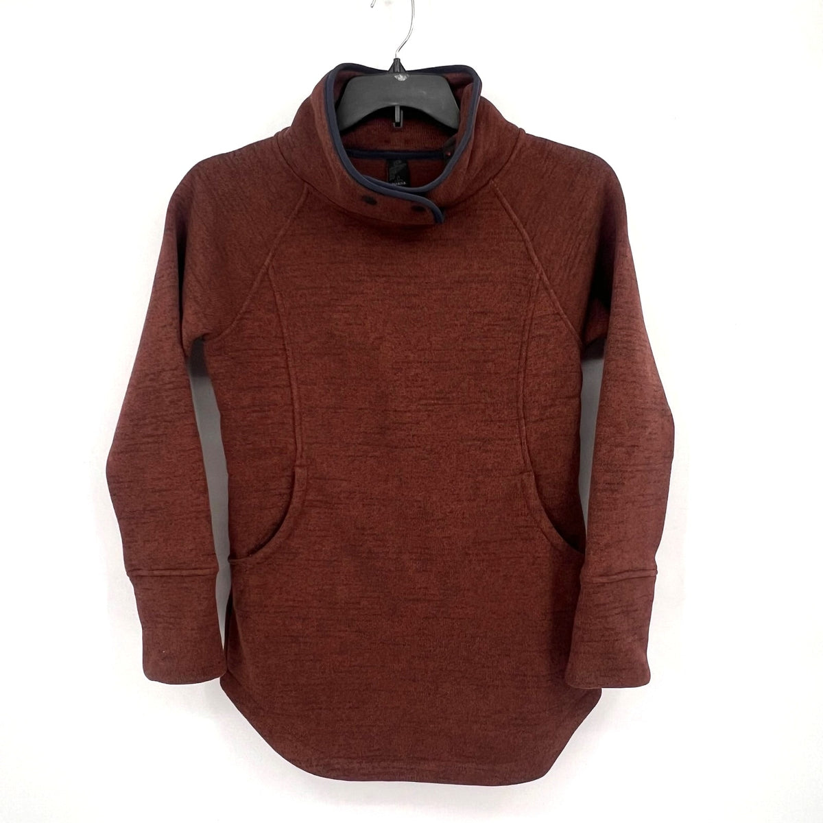 PRANA Women's Tri Thermal Threads Tunic Top XS Red Clove Polartec Fleece NWT