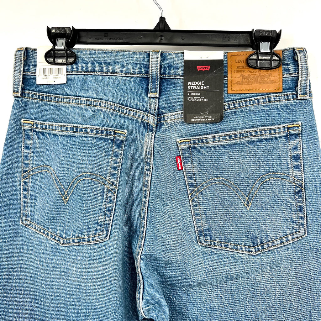 LEVI'S Women's Wedgie Straight Jeans 28x28 Calling All Blue 34964-0178 NWT