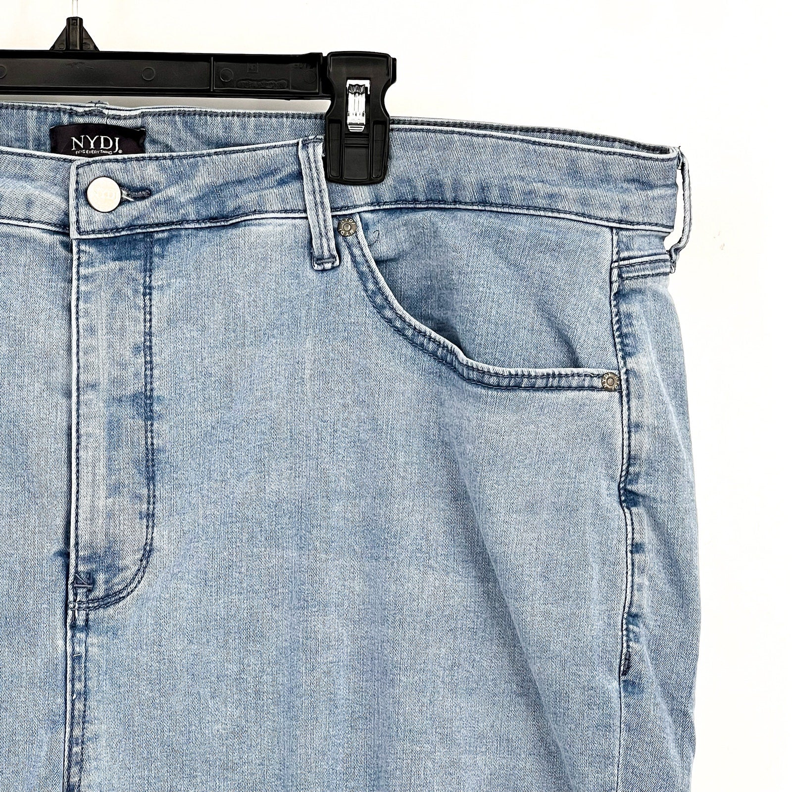 NYDJ Womens Margot Girlfriend Jeans Size 20W PETITE Kingston Blue NWT