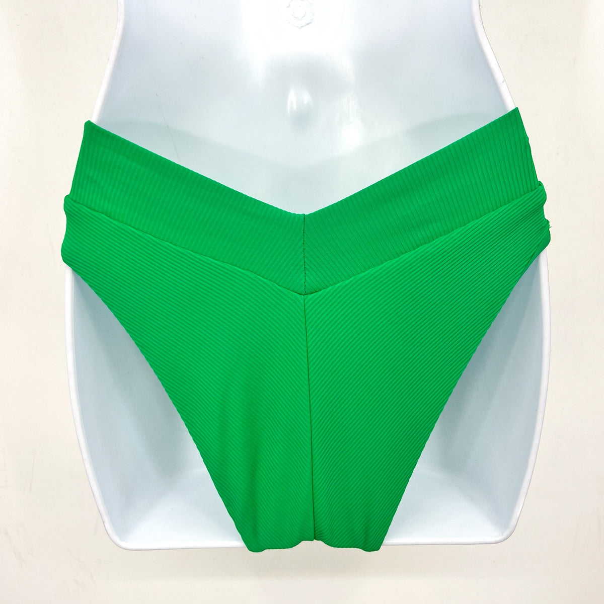 BECCA Modern Edge Elise French Cut Bikini Bottom Small Verd Green High-Waist NWT