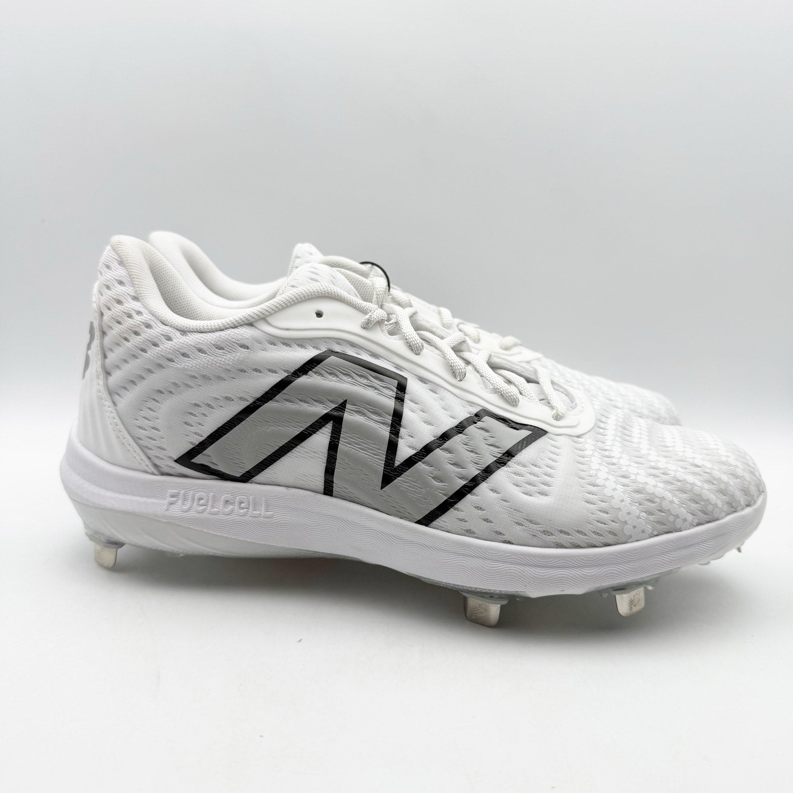 New Balance Mens FuelCell 4040v7 Cleats Size 12 White Black Metal Baseball NWOB