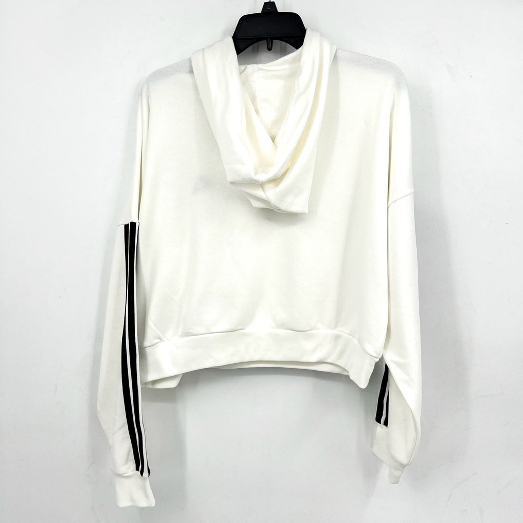 ADIDAS Essentials 3-Stripes French Terry Quarter-Zip Hoodie Medium White NWT