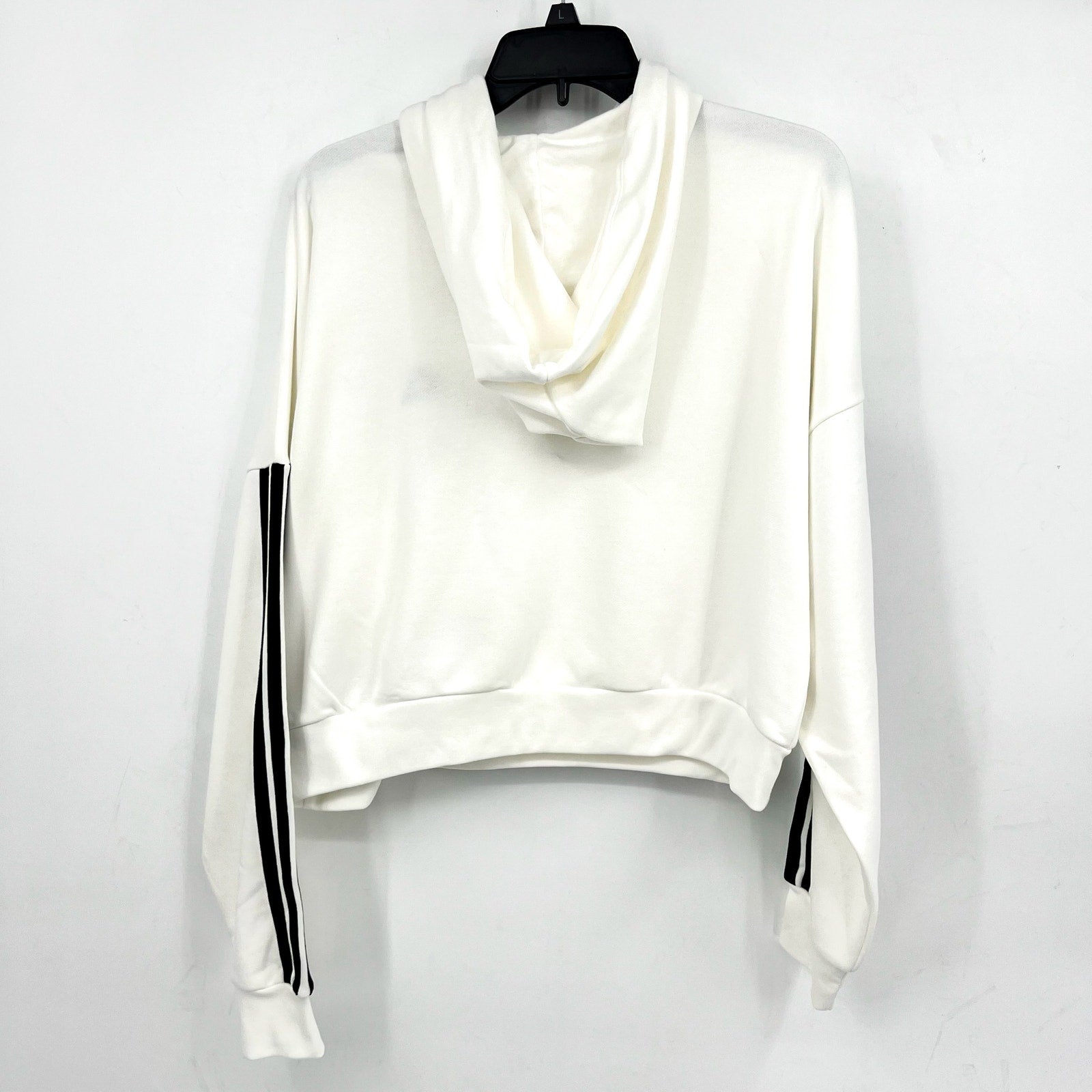 ADIDAS Essentials 3-Stripes French Terry Quarter-Zip Hoodie Medium White NWT