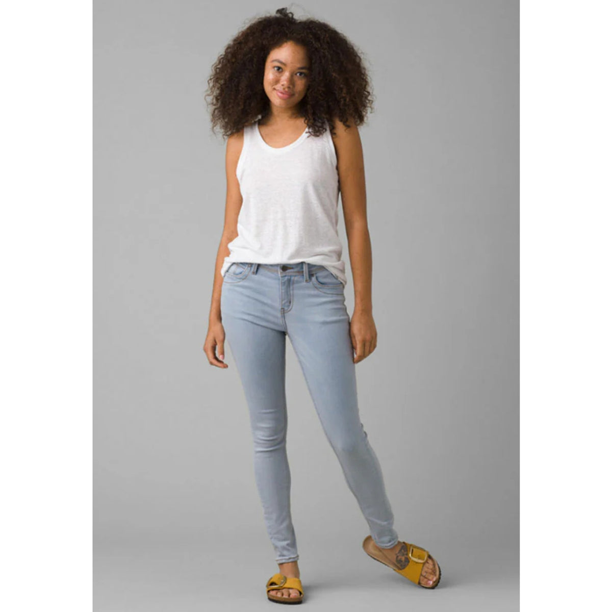PRANA Womens Soma Skinny Jeans 27x30 US 4 Light Washed Blue High Rise NWT
