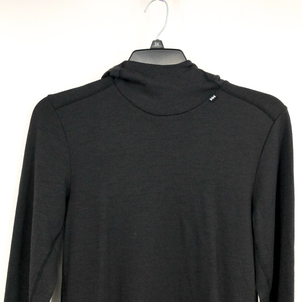 HELLY HANSEN Men's Lifa Merino Midweight Hoodie Small Black Long Sleeve NWT