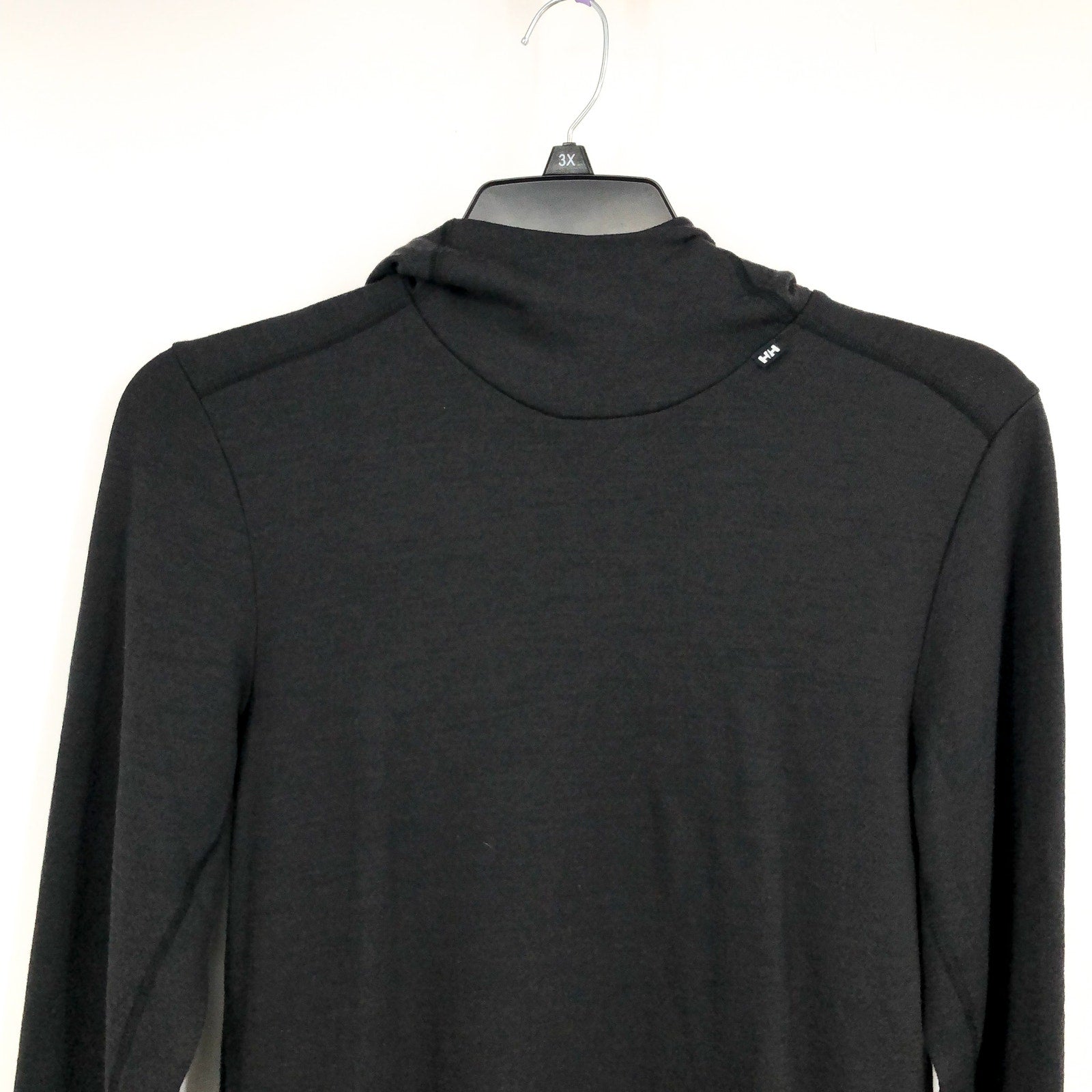 HELLY HANSEN Men's Lifa Merino Midweight Hoodie Small Black Long Sleeve NWT