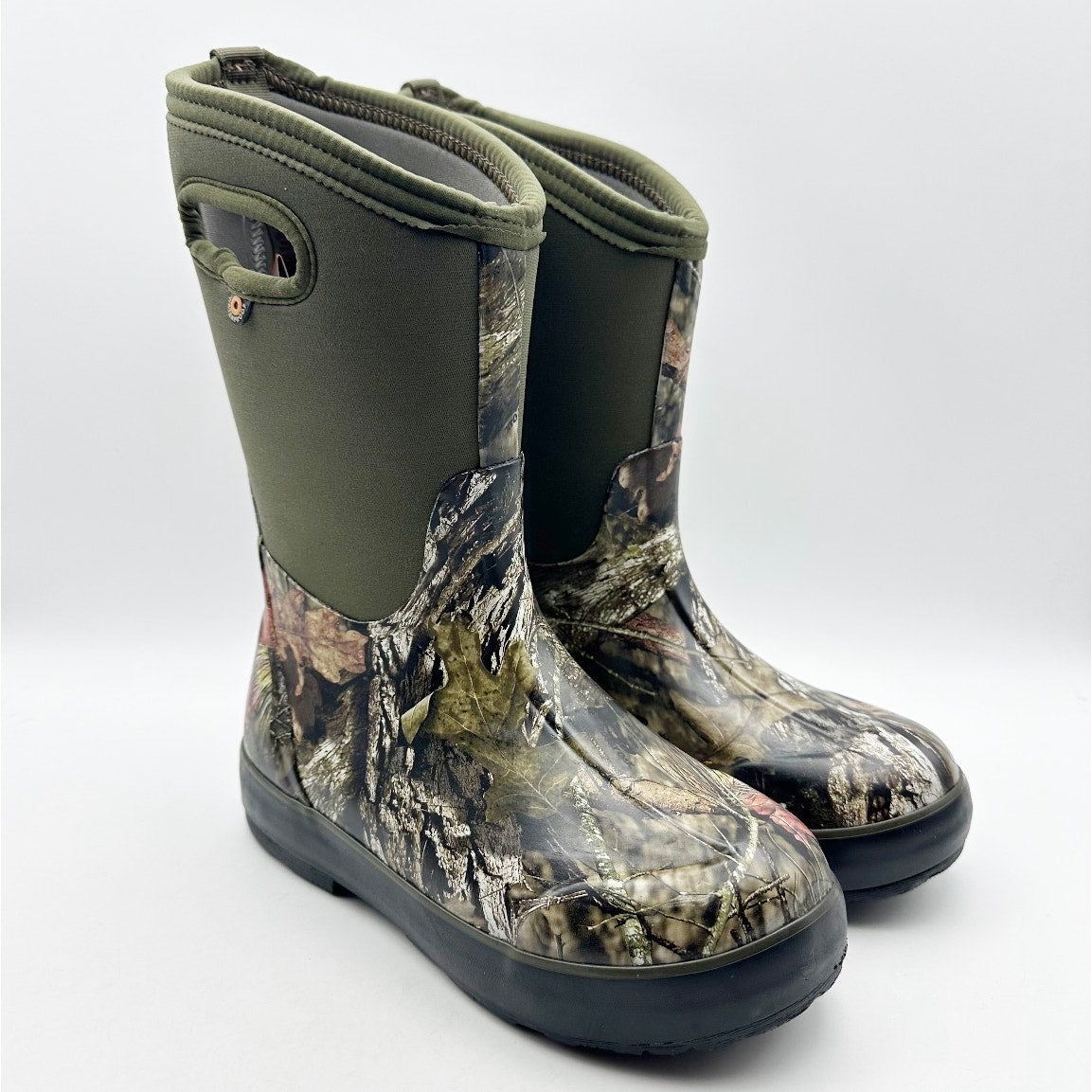 Bogs Kids Classic II Mid Boots Youth 3 Green Black Mossy Oak Waterproof NIB
