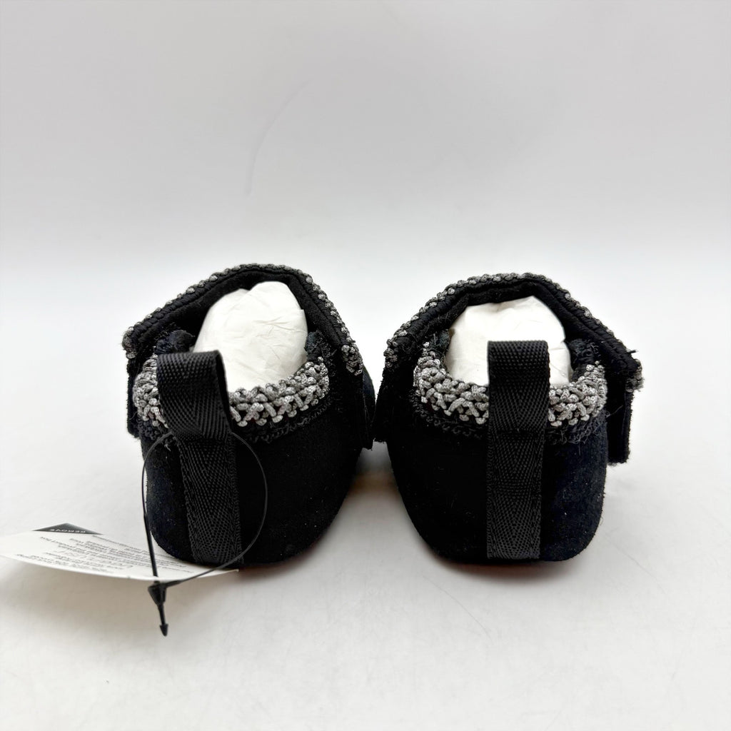 UGG Baby Tasman Slippers US 0/1 XS Black Suede NIB