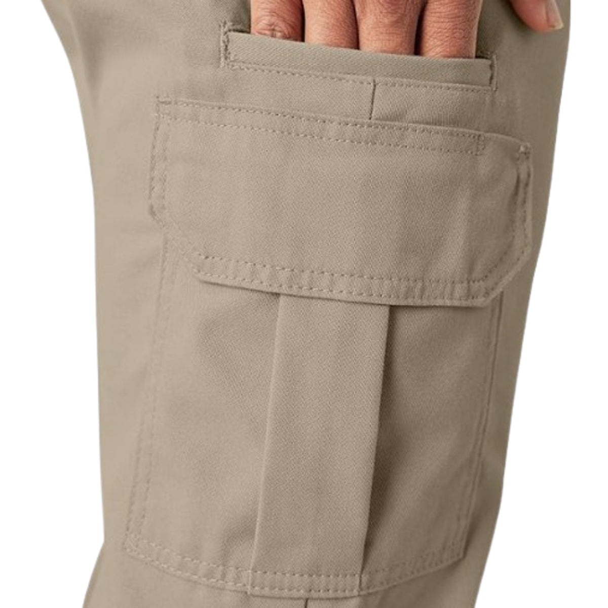 DICKIES Men's Twill Stretch Cargo Pants 40x30 Khaki Straight Leg NWT