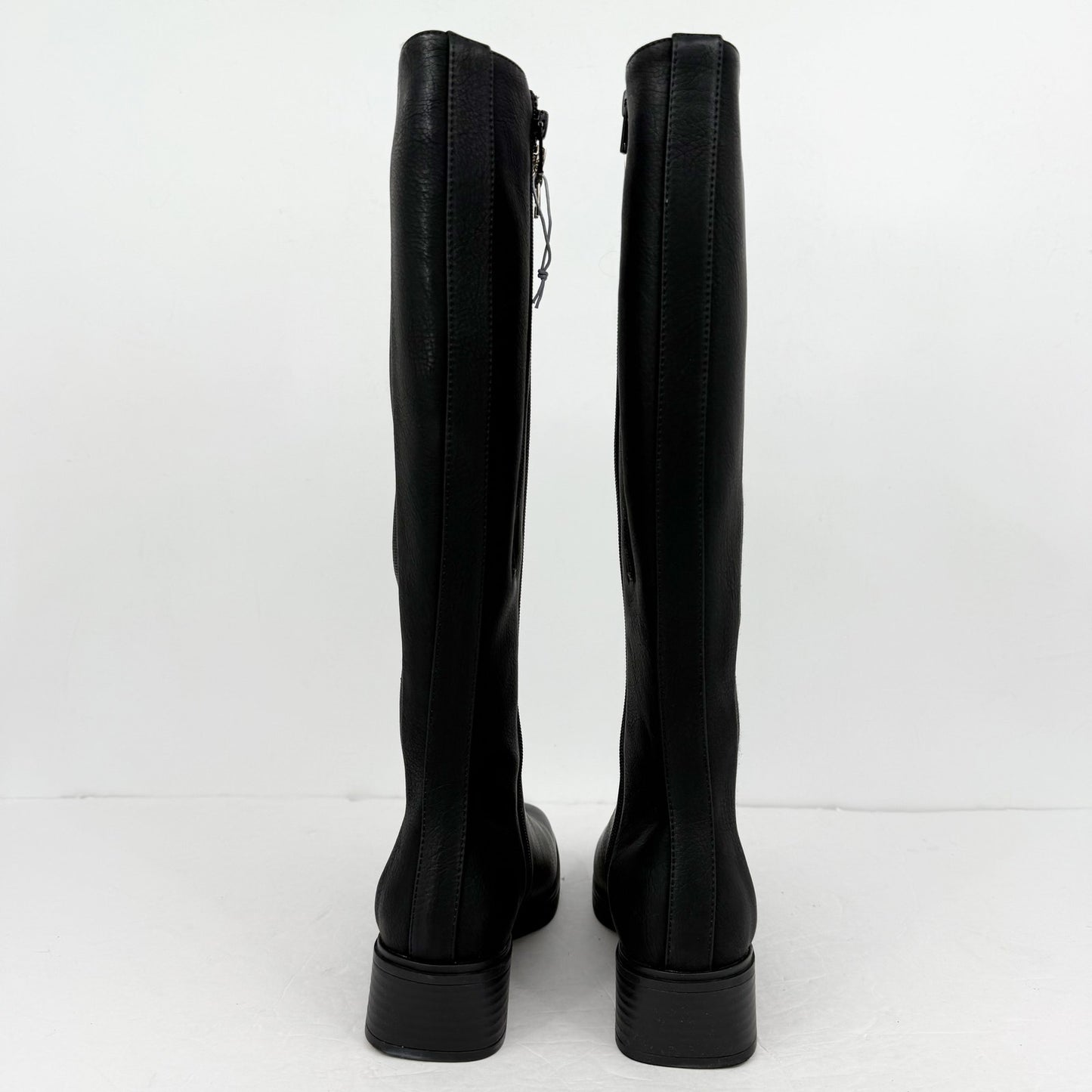 Aerosoles Womens Daria Knee High Boots US 7 M Black Vegan Leather NIB