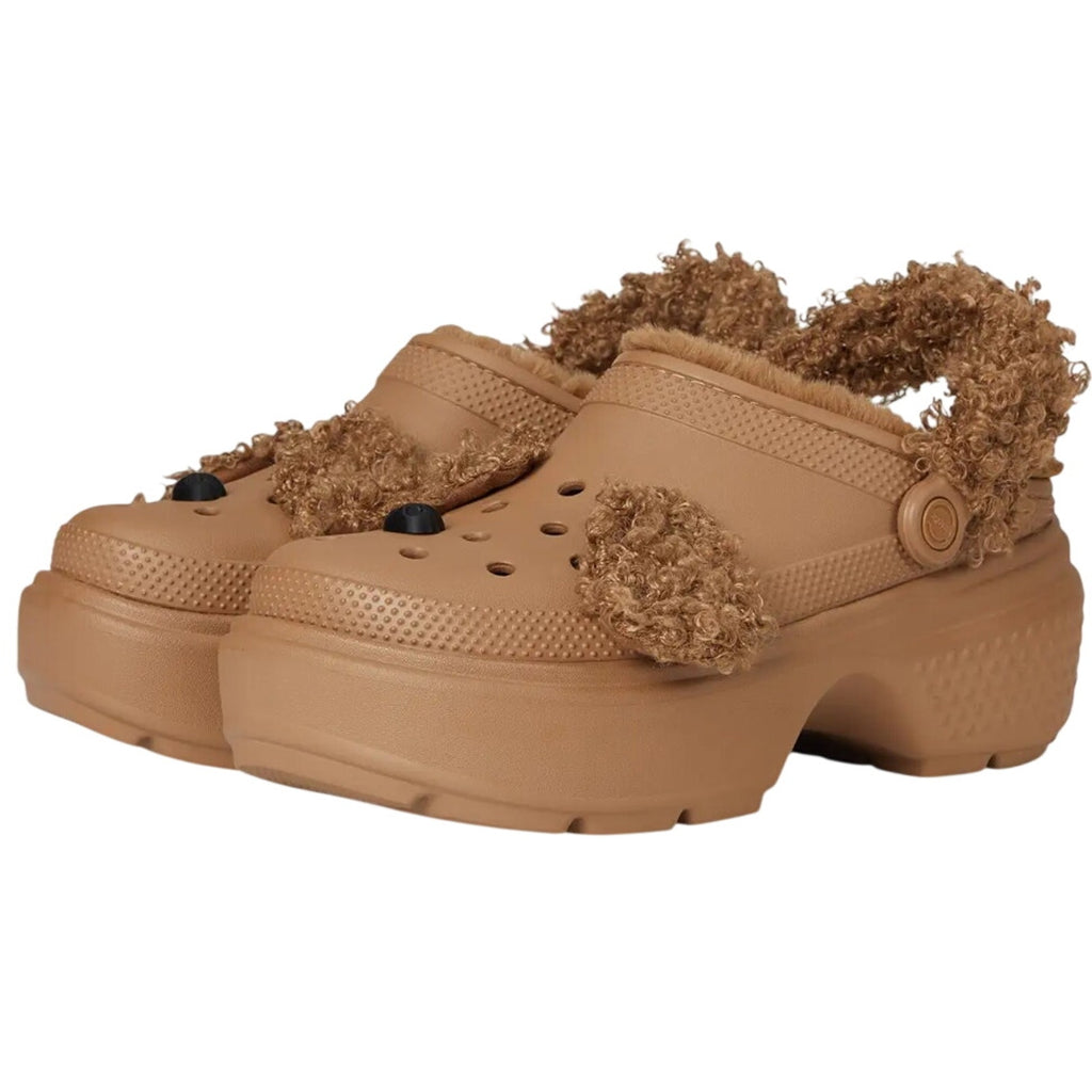 Crocs Platform Chunky Stomp Clogs Womens 8 Mens 6 Brown Sepia Bear NWT