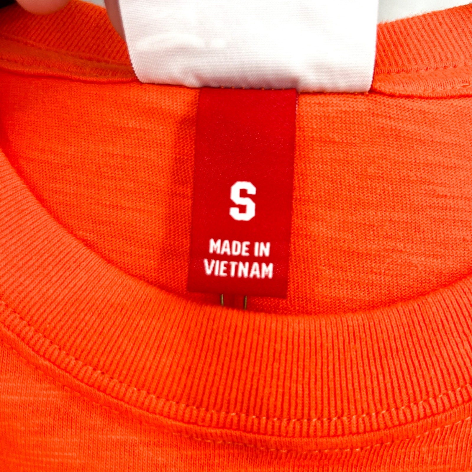 MITCHELL & NESS Mens NCAA Clemson Tigers Embroidered T-Shirt Small Orange NWT
