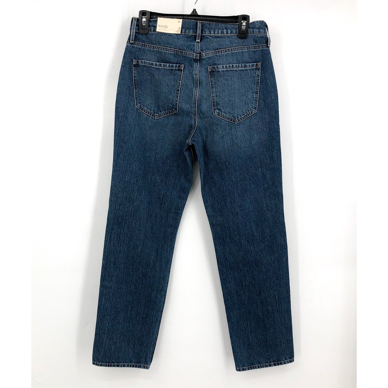 NYDJ Womens Brooke Loose Straight Jeans Size 28 US 6 Blue Sawyer High-Rise NWT