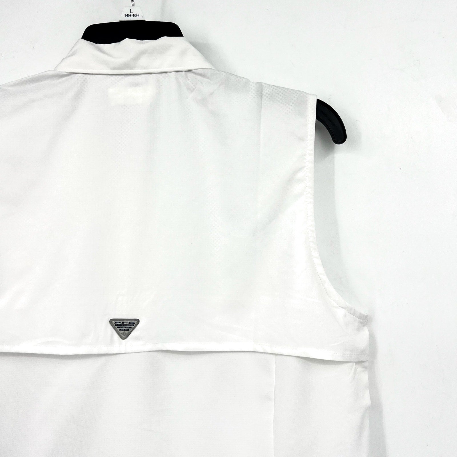 COLUMBIA Women's PFG Tamiami Shirt Large White Sleeveless Omni Shade NWT
