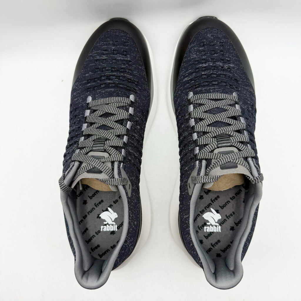 Rabbit Mens Dream Chaser Running Shoes US 12 M Black White Athletic Sneakers NIB