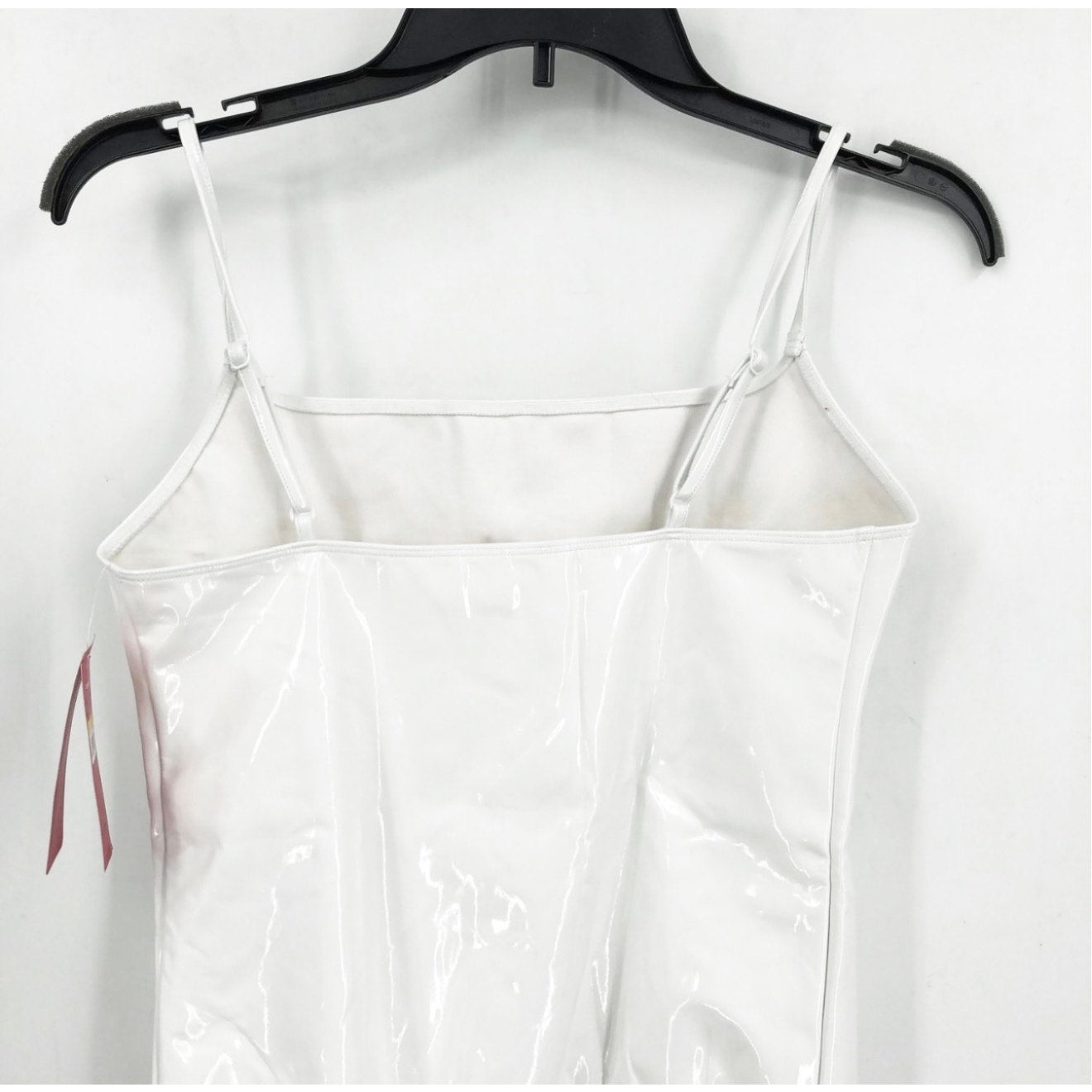COMMANDO Women's Faux Patent Leather Cami Bodysuit Medium White NWT BDS310