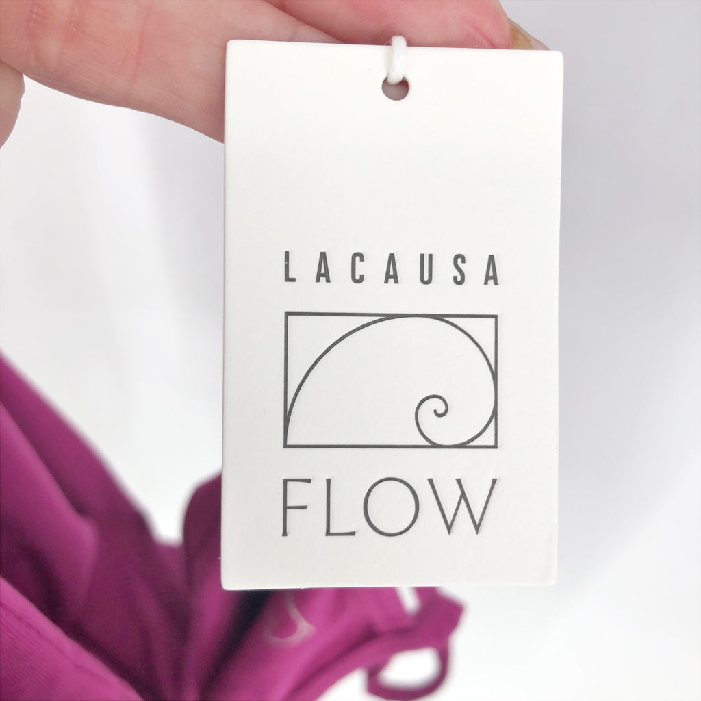 LACAUSA Womens Flow Prana Unitard Medium Pink Dragon Fruit Yoga Stretch NWT