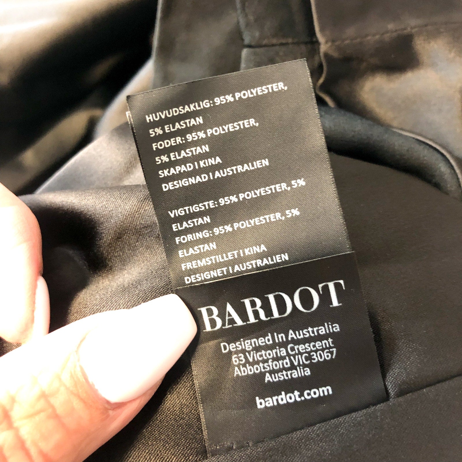 BARDOT Women's Marion Mini Dress US 8 Black Ruched Long Sleeve NWT