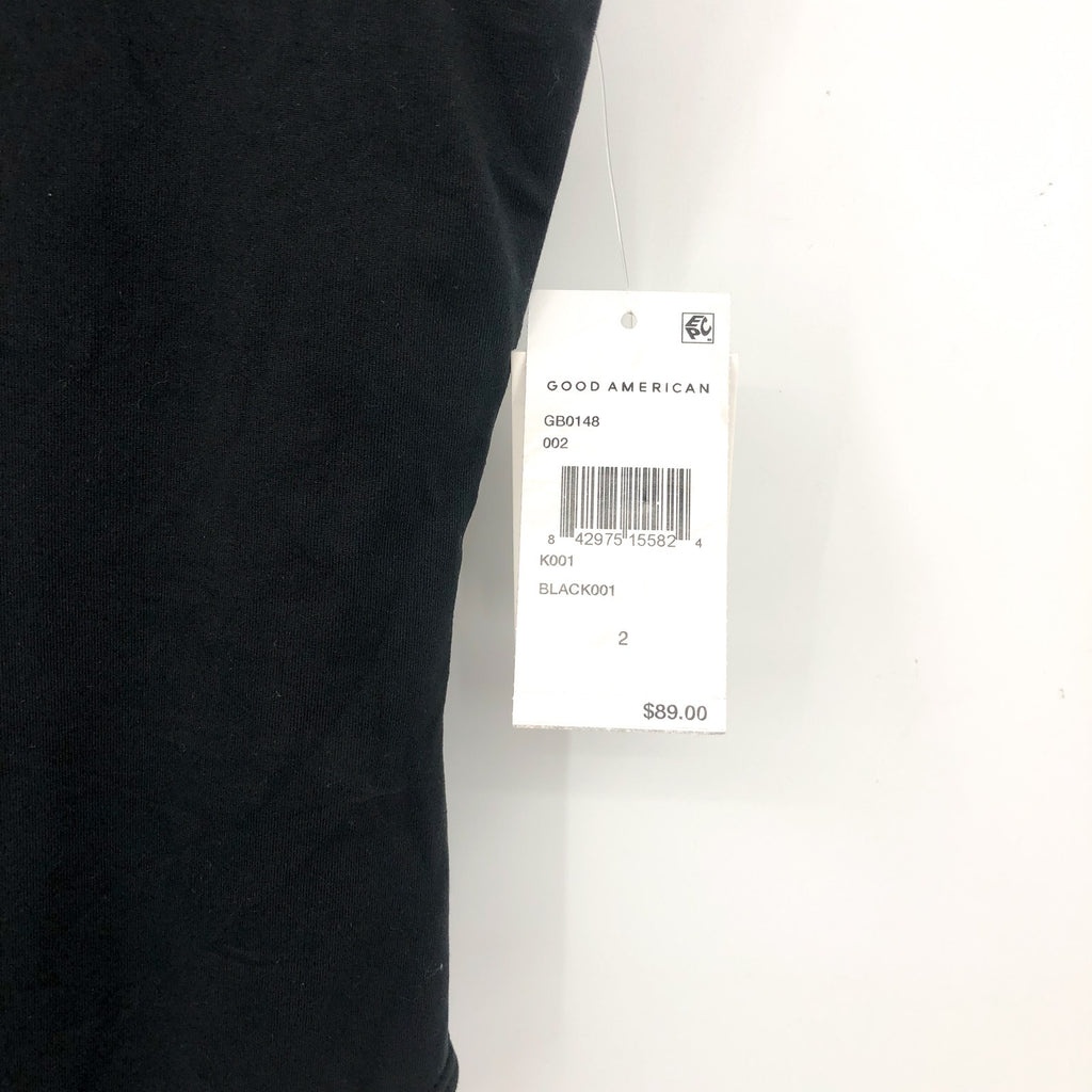 GOOD AMERICAN Women's Good Form Modern Tank Bodysuit Medium Black NWT