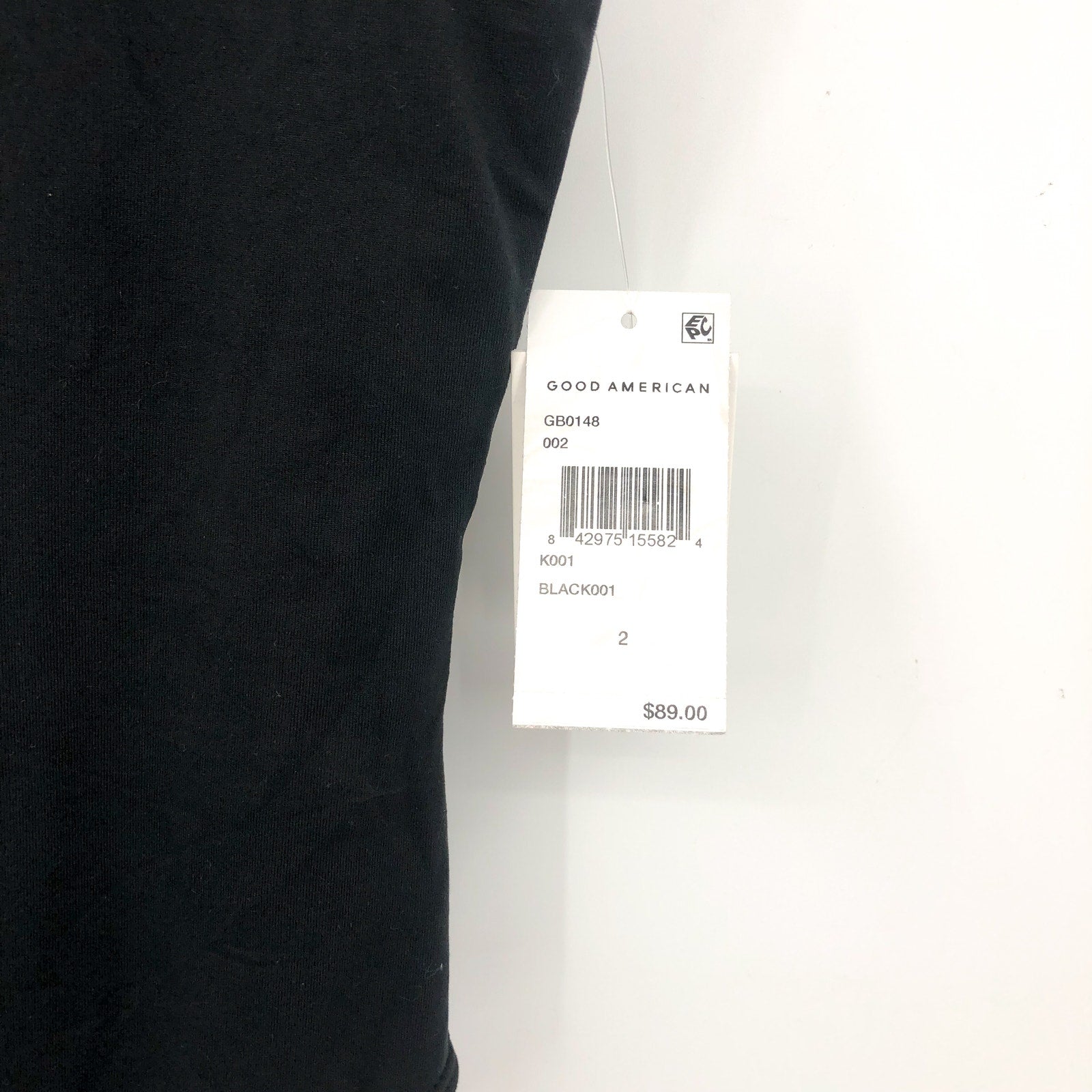 GOOD AMERICAN Women's Good Form Modern Tank Bodysuit Medium Black NWT