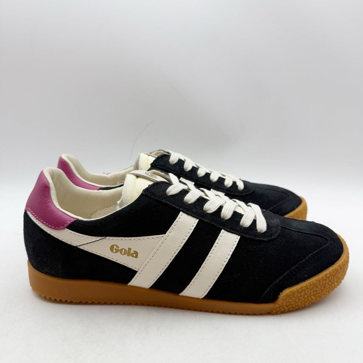 Gola Womens Elan Casual Sneakers Size 6.5 EU 37.5 Black White Fuchsia NIB