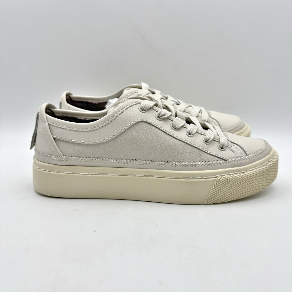 ALLSAINTS Womens Milla Sneaker EU 37 US 7 Off White Leather NWOB