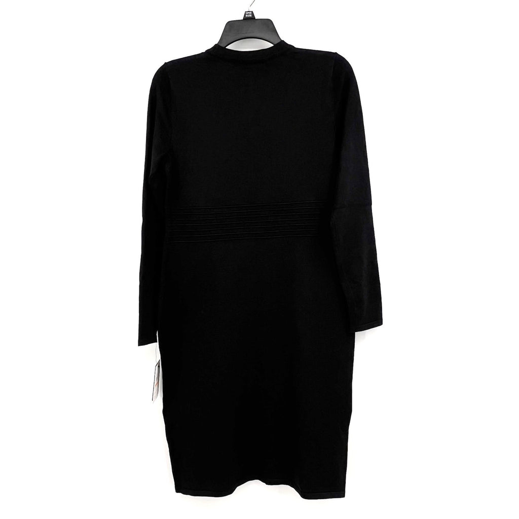 DKNY Women's Button-Trim Sweater Dress Small Black Long Sleeve NWT
