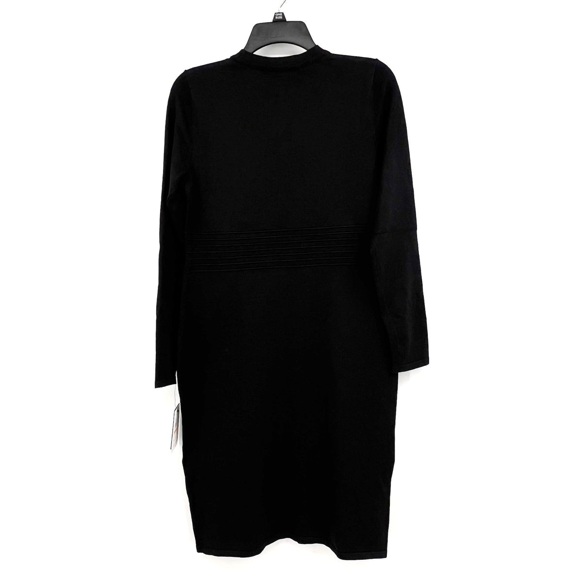 DKNY Women's Button-Trim Sweater Dress Small Black Long Sleeve NWT