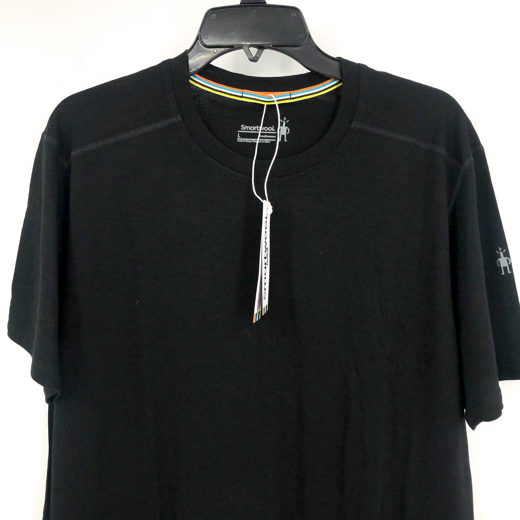 SMARTWOOL Men's Merino Short Sleeve Tee Large Black Crewneck Stretch NWT