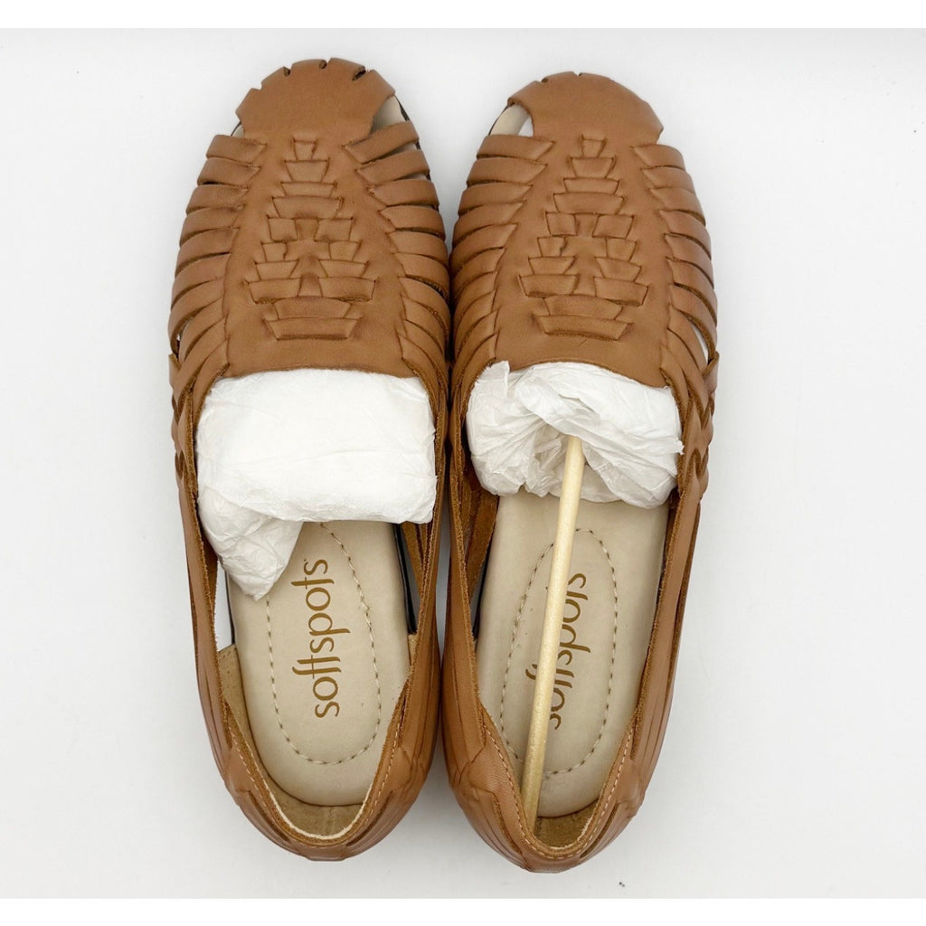 Comfortiva Womens Trinidad Sandals Size 7 Wide Tan Leather Huarache NIB