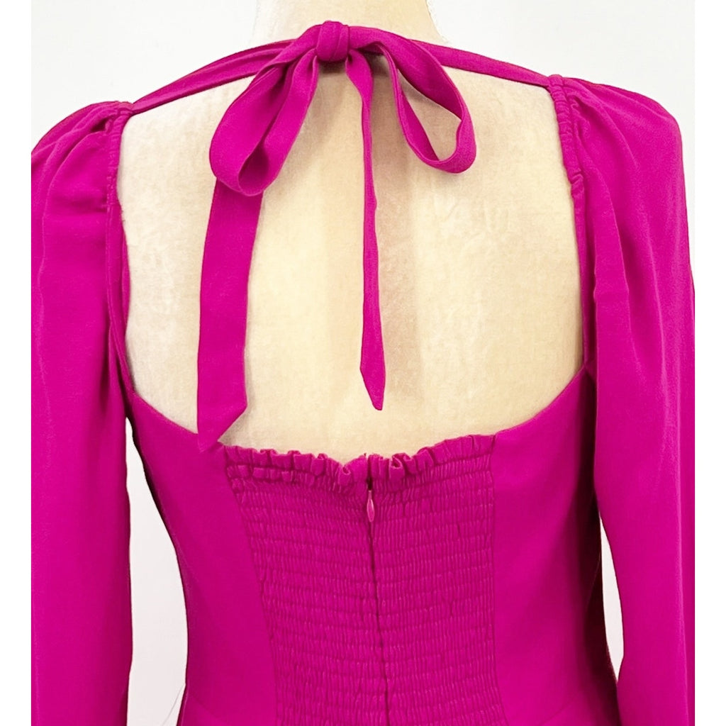 ADRIANNA PAPELL Women's Midi Dress Size 6 Pink Light Crepe NWT