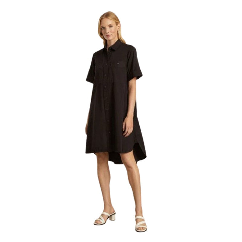 EVERLANE Women's The Daytripper Dress Medium Black Oversized Short Sleeve NWT
