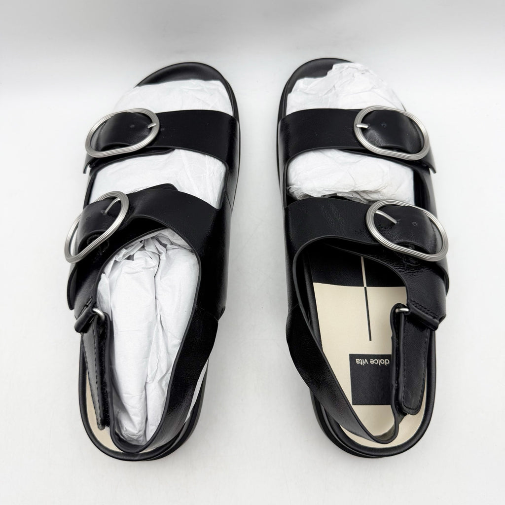 Dolce Vita Womens Starla Platform Sandals Size 10 Black Silver NWOB