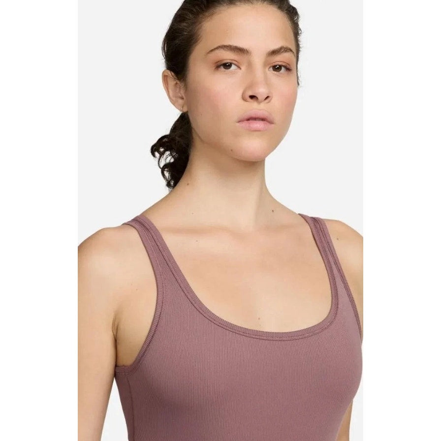 NIKE Women's One Dri-fit Scoop Neck Tank Dress XS Pink Smokey Mauve Skort NWT
