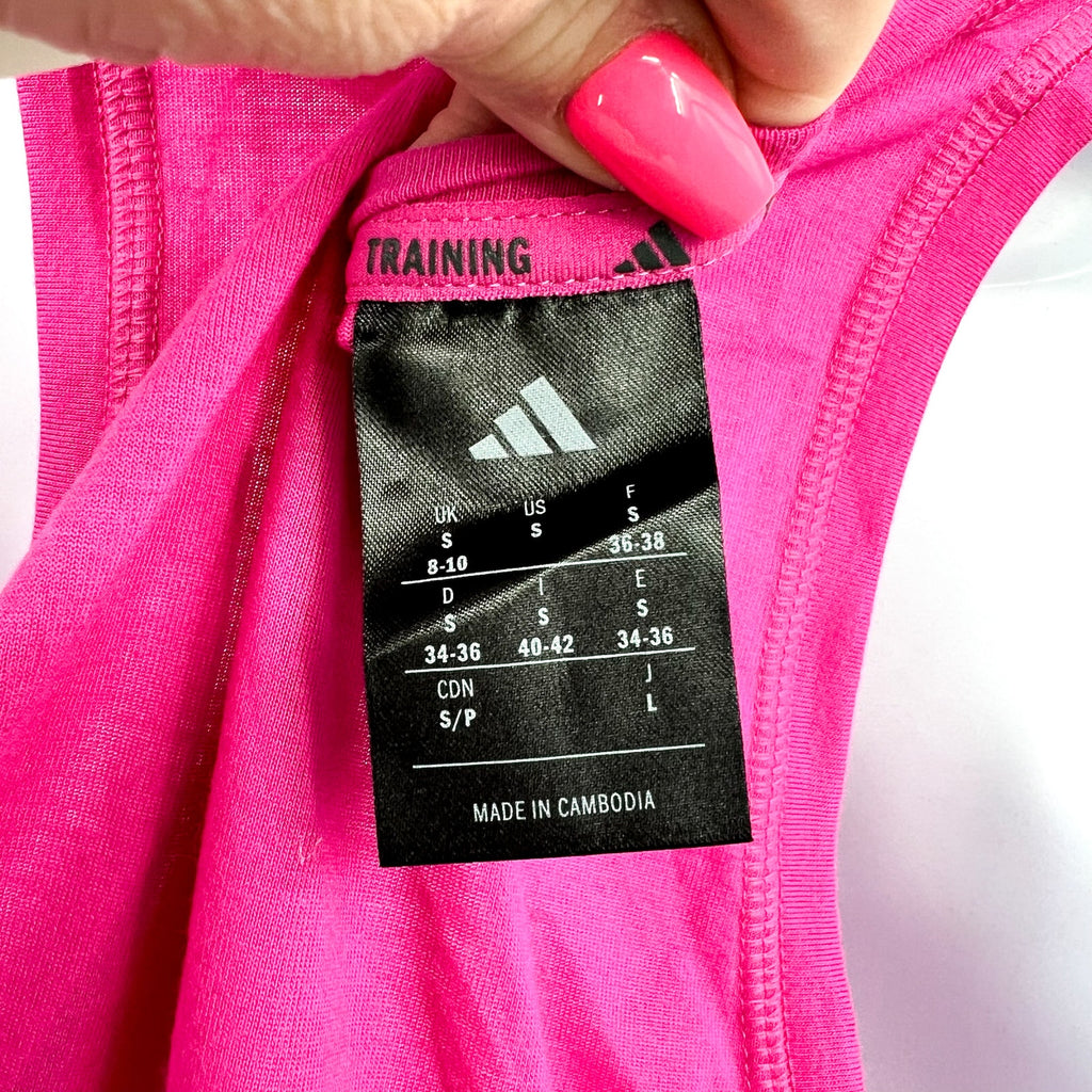 ADIDAS Womens Train Essentials Boxy Workout Tank Top Small Pink NWT